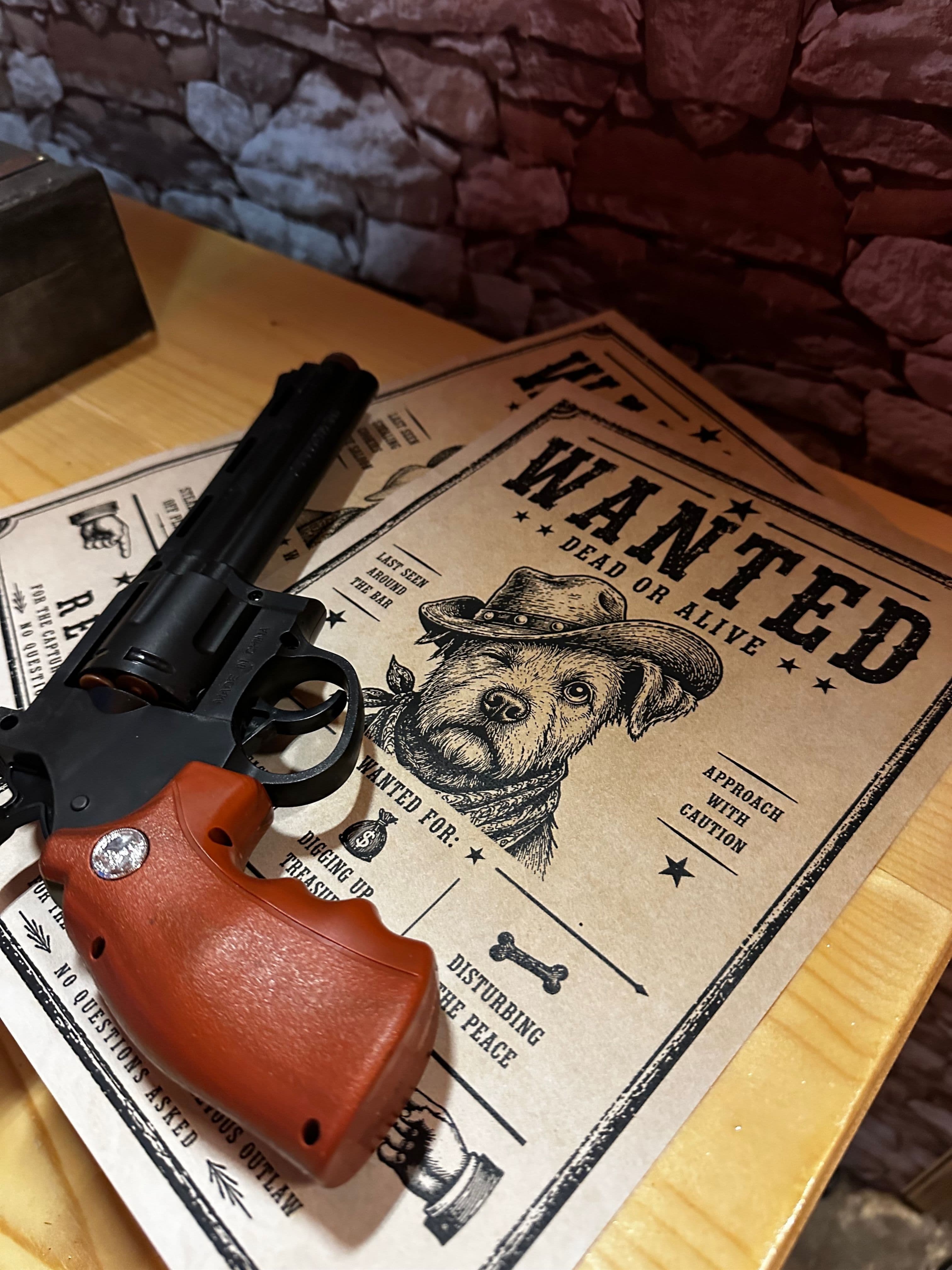 Spelers en hond lossen samen puzzels op in de western escaperoom