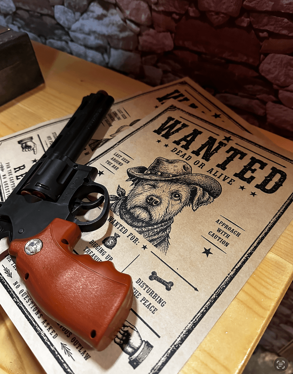 Spelers en hond lossen samen puzzels op in de western escaperoom